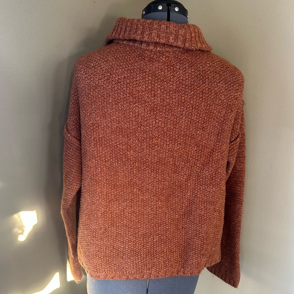 Universal Thread Rust Quarter Zip Sweater - Picture 5 of 5